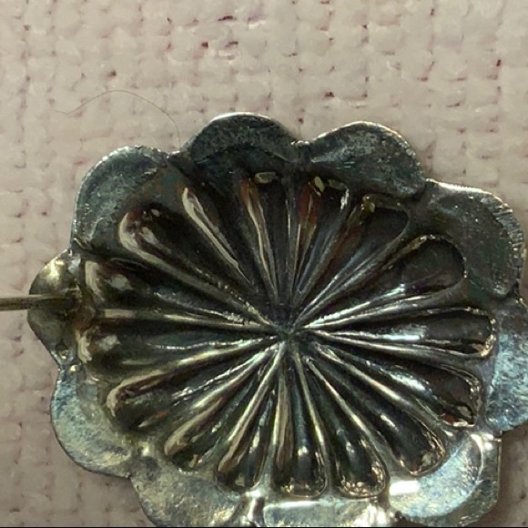 Handcrafted Sterling Silver Concho Earrings - Picture 5 of 6